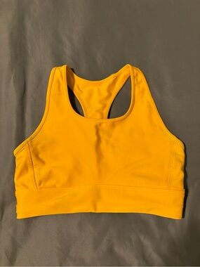 DSG Bright Yellow High-Impact Racerback Sports Bra
